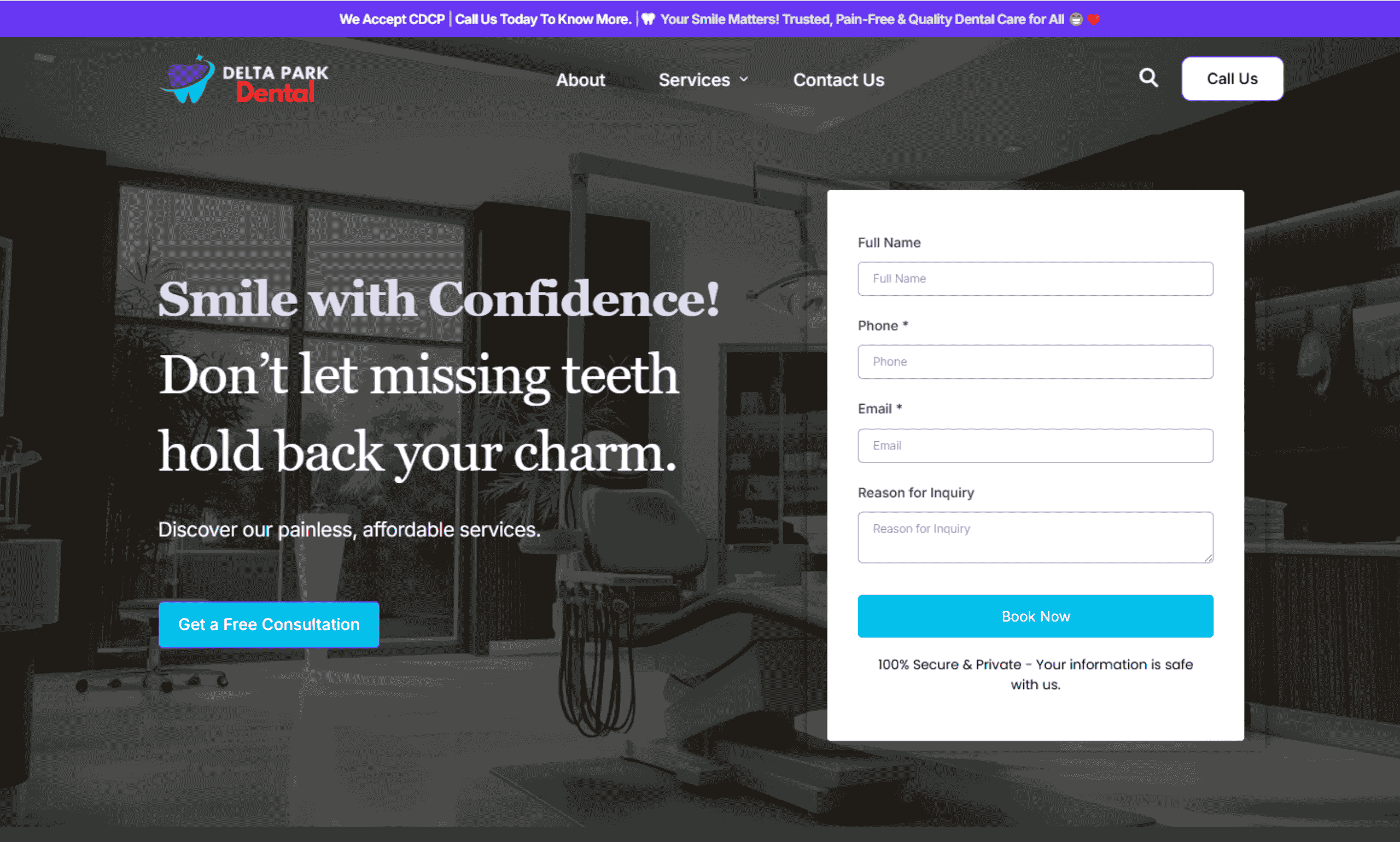 Case Study - Delta Park Dental 3 DeltaPark Dental Portfolio