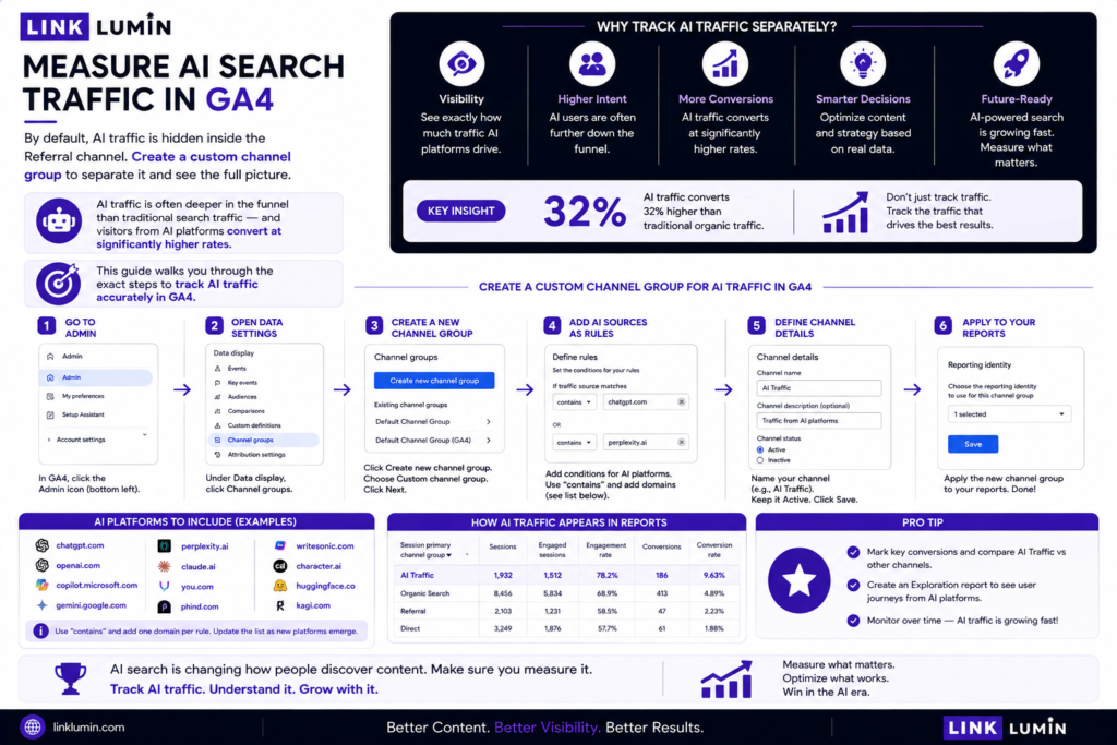 How to Measure AI Search Traffic in GA4? 1 ai search