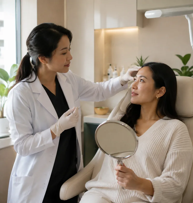Facial treatment at a medical spa