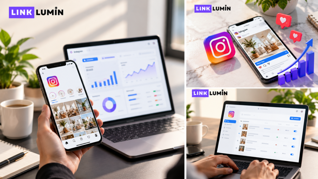 Link Lumin Social Media Marketing Collage