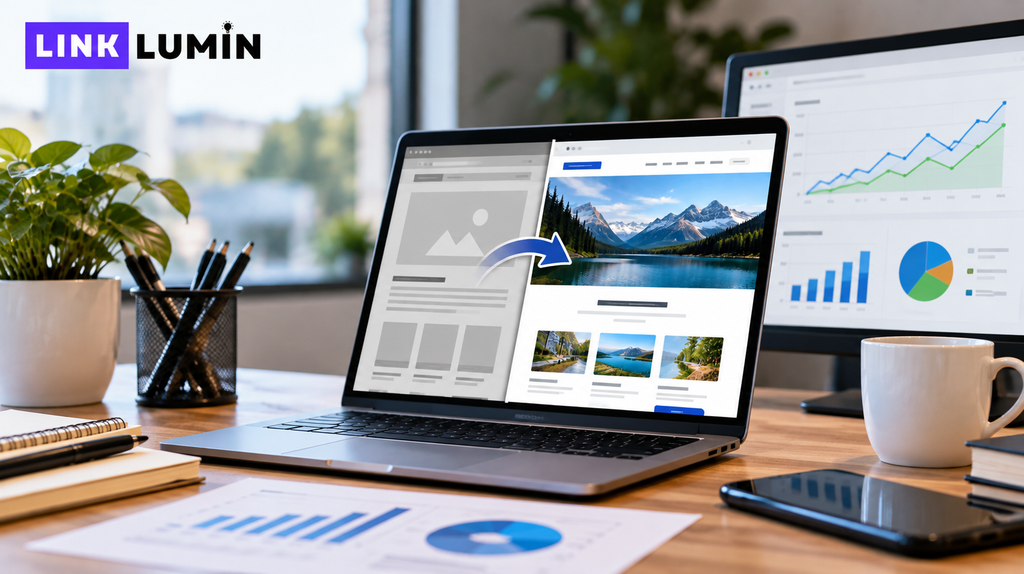Link Lumin Website Redesign Workspace